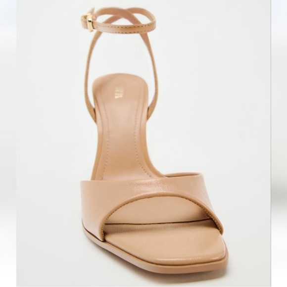 ZARA Nude Ankle Strap High Heel Sandals 38/8 - Picture 2 of 9